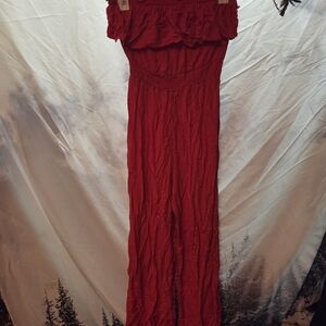 Women's Red Jumpsuit